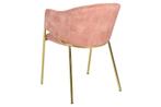 Design Stoel NOBLESSE rosé fluweel goud verchroomd metalen, Huis en Inrichting, Stoelen, Ophalen of Verzenden, Nieuw