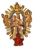 Houten beeldhouwwerk - Madonna met het kindje Jezus - 50 cm