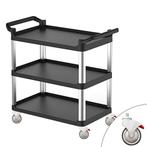 GGM Gastro | Serveerwagen van kunststof - 800x500mm - met 3, Verzenden
