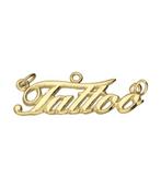 Gouden Tattoo letters groot kettinghanger, Sieraden, Tassen en Uiterlijk, Kettinghangers, Verzenden, Nieuw