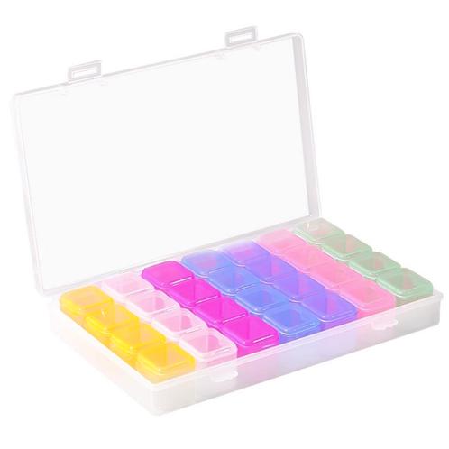 Fako Bijoux® - 2x Diamond Painting Opbergbox Met 28 Bakjes -, Hobby en Vrije tijd, Kralen en Sieraden maken, Verzenden