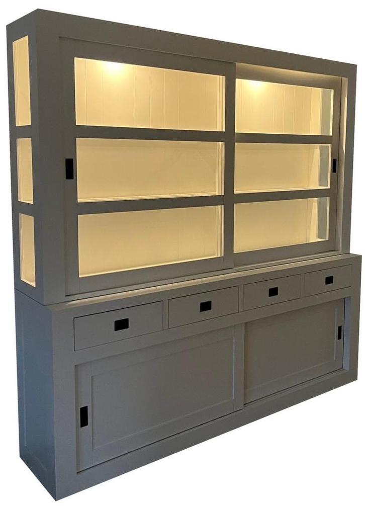 Buffetkast wit Hasselt 220cm led verlichting, Huis en Inrichting, Kasten | Buffetkasten, Ophalen of Verzenden