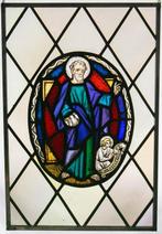 Glas-in-loodraam - 1850-1900 - Sint Mattheüs de Apostel, Antiek en Kunst