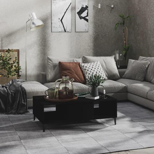 vidaXL Salontafel 103,5x60x35 cm bewerkt hout zwart, Huis en Inrichting, Tafels | Salontafels, 100 tot 150 cm, Nieuw, Overige houtsoorten
