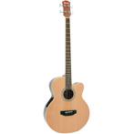 Dimavery AB-450 elektrisch-akoestische basgitaar naturel, Muziek en Instrumenten, Snaarinstrumenten | Gitaren | Bas, Verzenden