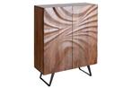Highboard HURRICANE 120cm 3D bruin acacia hout  - 44408, Ophalen of Verzenden, Nieuw
