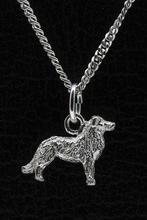 Zilveren Australische shepherd met staart ketting hanger ..., Verzenden, Nieuw