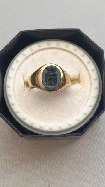 Zegelring - 18 karaat Geel goud beschikbaar voor biedingen