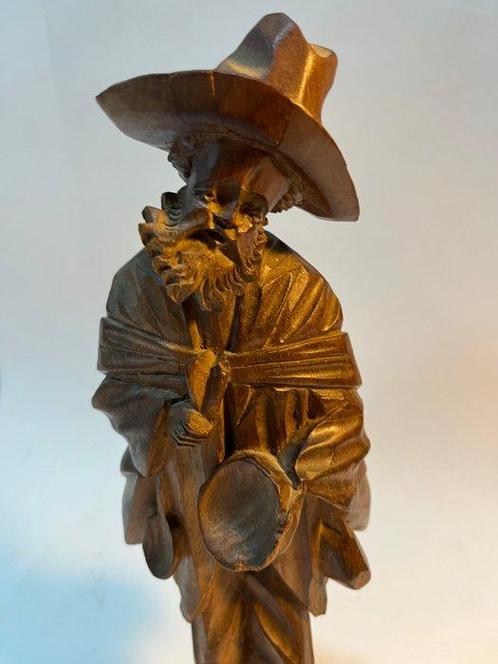 sculptuur, Peregrino - 32 cm - Walnoot, Antiek en Kunst, Curiosa en Brocante
