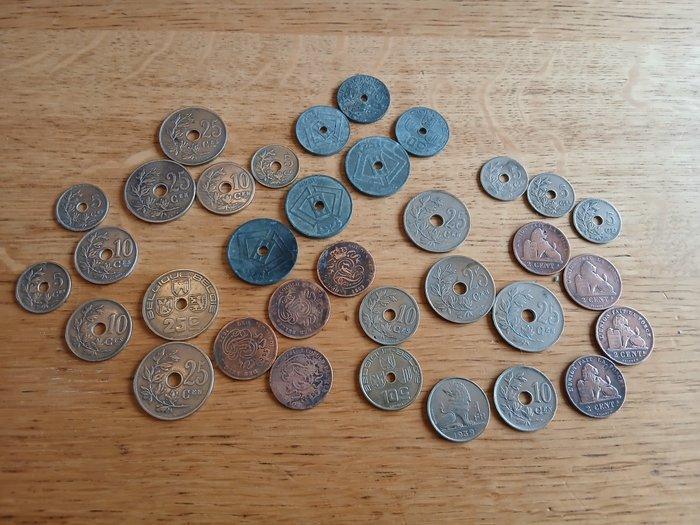 België. 1836/1945, lot 34 stuks (Zonder Minimumprijs), Postzegels en Munten, Munten | Nederland