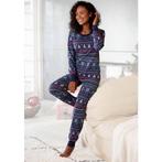 Lascana Pyjama met winterse print (2-delig), Verzenden