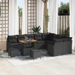 vidaXL Tuin Sofa Set 12 pcs Zwart poly rattan, Verzenden, Nieuw