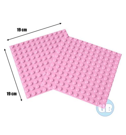 Bouwplaat lichtroze – 19 x 19 cm – 2 stuks, Kinderen en Baby's, Speelgoed | Duplo en Lego, Nieuw, Verzenden