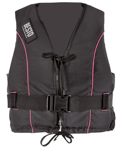 Besto Dinghy Zipper 50N zwemvest - Zwart/Roze XS, Watersport en Boten, Watersportkleding, Nieuw, Verzenden