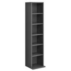 CD DVD kast vakkenkast met 6 planken 90x20x20 cm donkergrijs, Huis en Inrichting, Verzenden, Nieuw