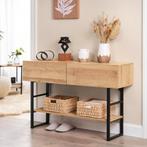 [en.casa] Console tafel Varberg sidetable 75x120x30 cm zwart, Huis en Inrichting, Tafels | Sidetables, Verzenden, Nieuw