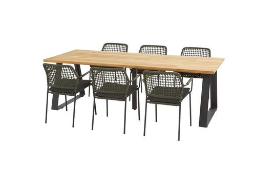 Taste by 4 Seasons Barista tuinset green met Basso tafel 240, Tuin en Terras, Tuinsets en Loungesets, Ophalen of Verzenden