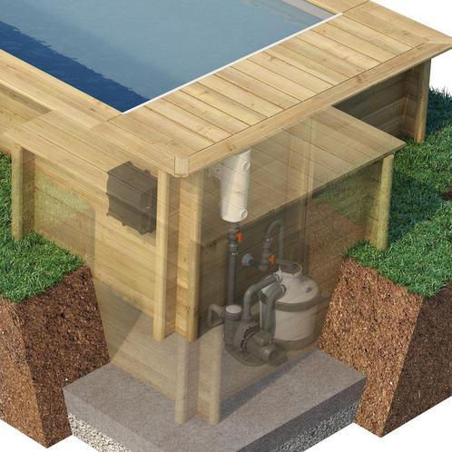 BWT Houten omkasting voor droge kuil Stadszwembad Compact, Tuin en Terras, Zwembad-toebehoren, Nieuw, Verzenden