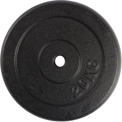 VirtuFit Gietijzeren Halterschijf - 20 kg - Zwart - 30 mm, Sport en Fitness, Fitnessmaterialen, Halterschijven, Nieuw, Armen, Benen