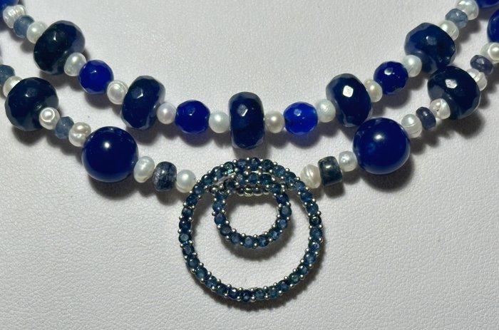 Natural: Sapir; Iolita; Perla Blanca; Espinela Azul met, Antiek en Kunst, Antiek | Boeken en Bijbels