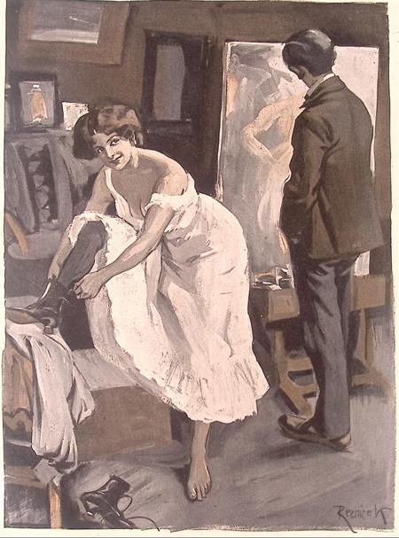 Kleed je maar weer aan (lijst optie, Lithos), Antiek en Kunst, Kunst | Litho's en Zeefdrukken, Verzenden