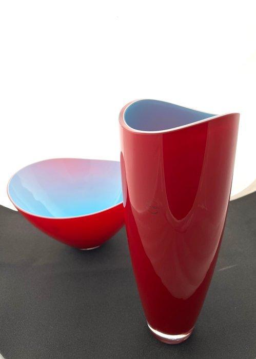 Murano.com - Carlo Nason - Vaas (2) - SOL - Muranoglas, Antiek en Kunst, Antiek | Glas en Kristal