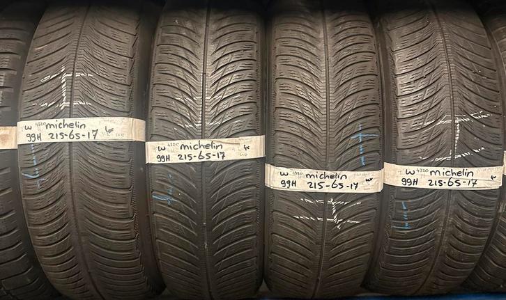 4x215-65-17 Michelin Winter 4x4,5m €30 per band 215 65 17, Auto-onderdelen, Banden en Velgen, 17 inch, Winterbanden, 215 mm, Personenwagen