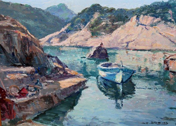 Isidre Odena Daura (1910-2008) - Cala de Fornells (Costa, Antiek en Kunst, Kunst | Schilderijen | Klassiek