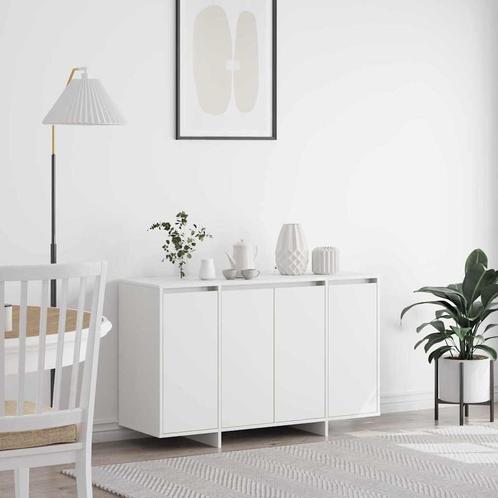 vidaXL Dressoir Wit 120 x 41 x 75 cm Bewerkt hout, Huis en Inrichting, Kasten | Dressoirs, Nieuw, Minder dan 50 cm, Overige houtsoorten