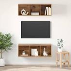 vidaXL Wandgemonteerde TV-kasten 2 pcs Oud hout 37 x 37 x, Huis en Inrichting, Kasten | Televisiemeubels, Minder dan 50 cm, Verzenden