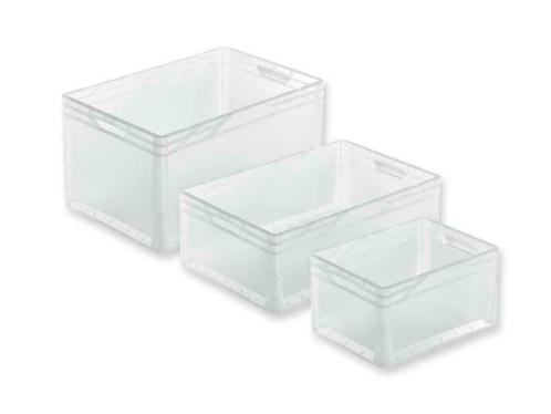 Stapelkrat doorzichtig, 60 40 kratten transparant, opbergbox, Doe-het-zelf en Verbouw, Kratten en Dozen, 50 tot 75 cm, Nieuw, Krat