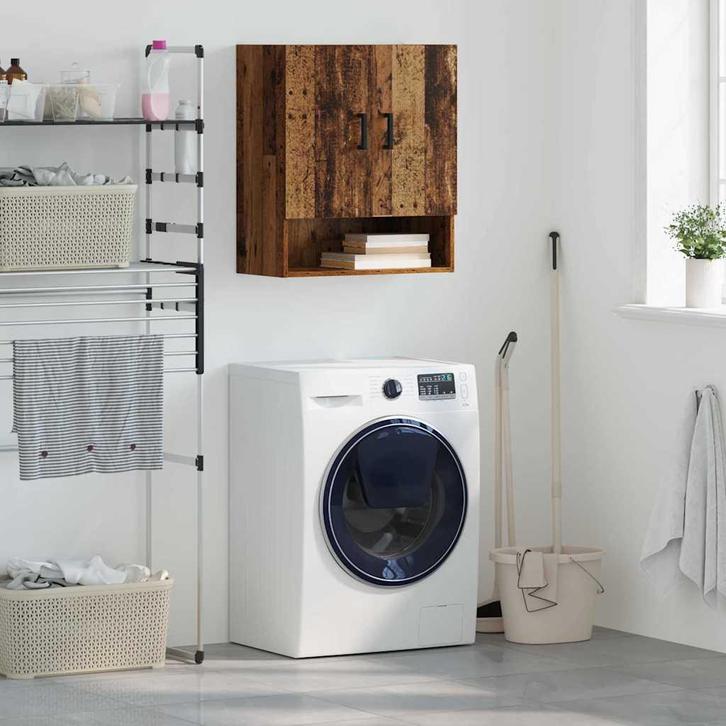 vidaXL Wandkast Wandgemonteerd Oud hout 60 x 31 x 70 cm, Huis en Inrichting, Kasten | Overige, Nieuw, Verzenden