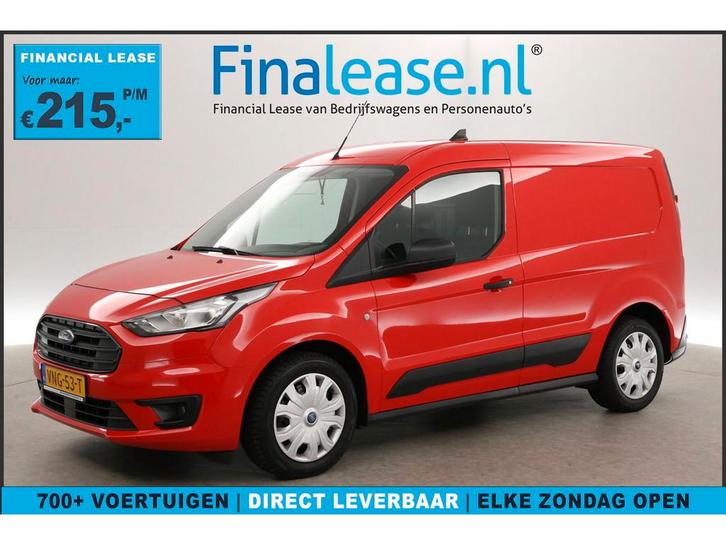 Ford Transit Connect 1.5 EcoBlue Airco Cruise Elektrpakket, Auto's, Bestelauto's, Lease, Handgeschakeld, Diesel, Rood, Ford, Verzenden
