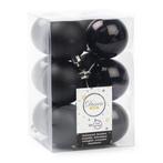 Kerstballen set | Decoris | Ø 6 cm | 12 stuks (Zwart), Diversen, Verzenden, Nieuw