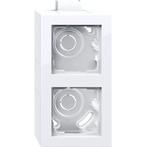 Gira E2 opbouwbak 2-voudig inclusief afdekraam wit glans -, Ophalen of Verzenden, Nieuw