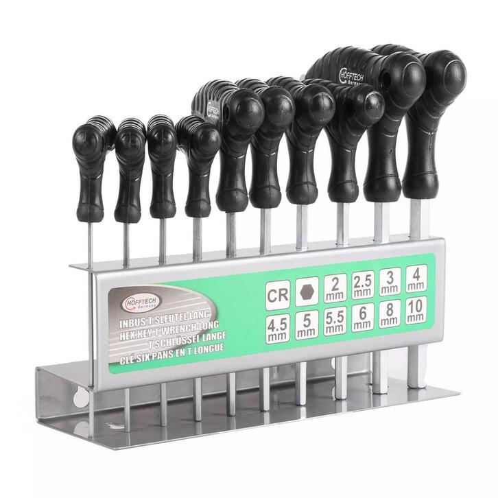 Hofftech T-greep inbussleutelset - Ergonomisch - 2-10 mm..., Doe-het-zelf en Verbouw, Gereedschap | Handgereedschap, Nieuw, Ophalen of Verzenden