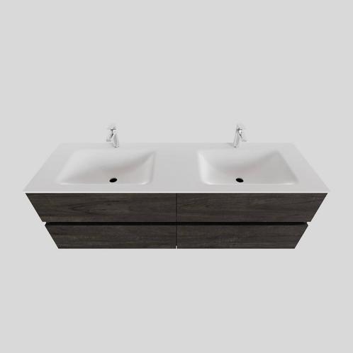 Badkamermeubel Solid Surface BWS Oslo 150x46 cm Dubbel Wood, Doe-het-zelf en Verbouw, Sanitair, Bad, Nieuw, Ophalen of Verzenden