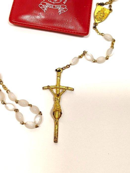 Rozenkrans - Giovanni Paolo II rosario, goudkleurig en, Antiek en Kunst, Antiek | Boeken en Bijbels