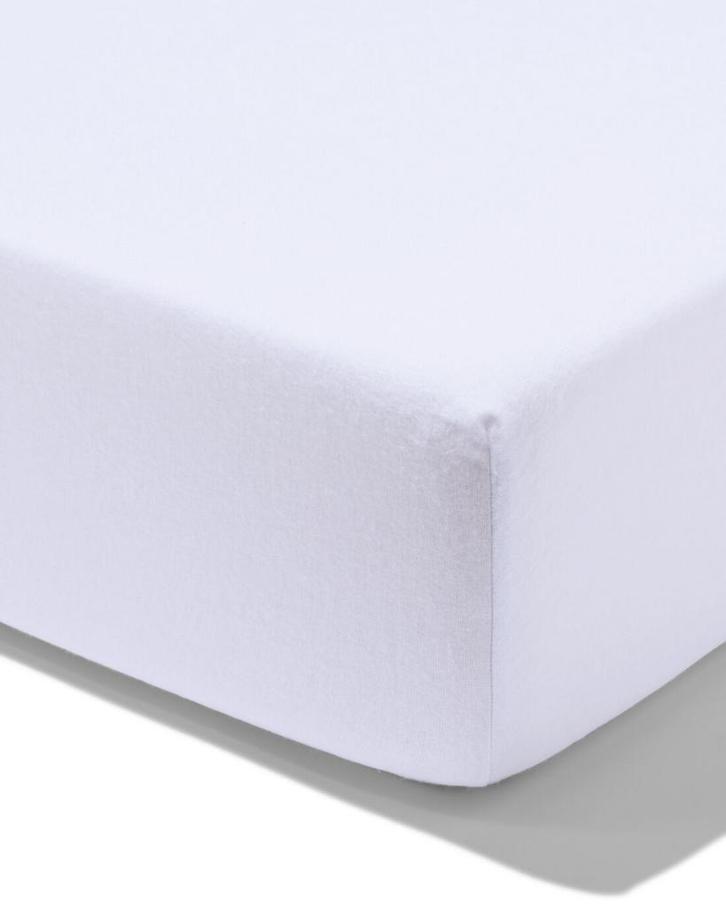 HEMA Hoeslaken 180x200cm flanel wit, Huis en Inrichting, Slaapkamer | Beddengoed, Nieuw, Verzenden