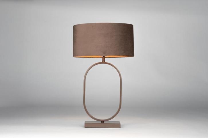 Rietveld Tafellampen - Bruin - Stof, Metaal, Huis en Inrichting, Lampen | Tafellampen, Verzenden