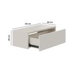 Gangkast zwevend beige 60x26x20 cm, Ophalen of Verzenden, Nieuw