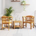 vidaXL Bank met kussen Natuurlijke Olie Afwerking 68,5 x 46, Verzenden, Nieuw