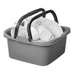 ProPlus Vierkante emmer - 13 liter - Grijs met zwarte han..., Tuin en Terras, Ophalen of Verzenden, Nieuw, Overige soorten