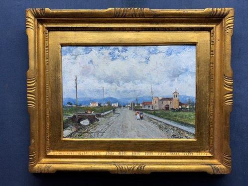 Vincenzo Canino (1892-1975) - Strada di campagna, Antiek en Kunst, Kunst | Schilderijen | Klassiek