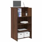 vidaXL Receptiebalie 55x50x103,5 cm bewerkt hout bruin, Huis en Inrichting, Bureaus, Verzenden, Nieuw