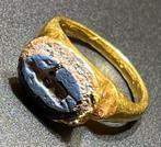 Oud-Romeins Goud Prachtige ring met Nicolo Intaglio met een