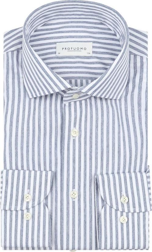 Profuomo Overhemd Streep Blauw maat 41 Heren, Kleding | Heren, Overhemden, Blauw, Nieuw, Verzenden