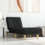 vidaXL Chaise longue stof zwart, Huis en Inrichting, Banken | Sofa's en Chaises Longues, Verzenden, Nieuw