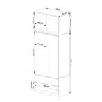 Kledingkast wit antraciet  XL lades Wit Grijs (Slaapkamer), Huis en Inrichting, Nieuw, 50 tot 100 cm, Met lade(s), Overige houtsoorten