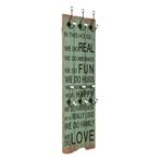 vidaXL Wandkapstok met 6 haken HAPPY LOVE 120x40 cm, Verzenden, Nieuw